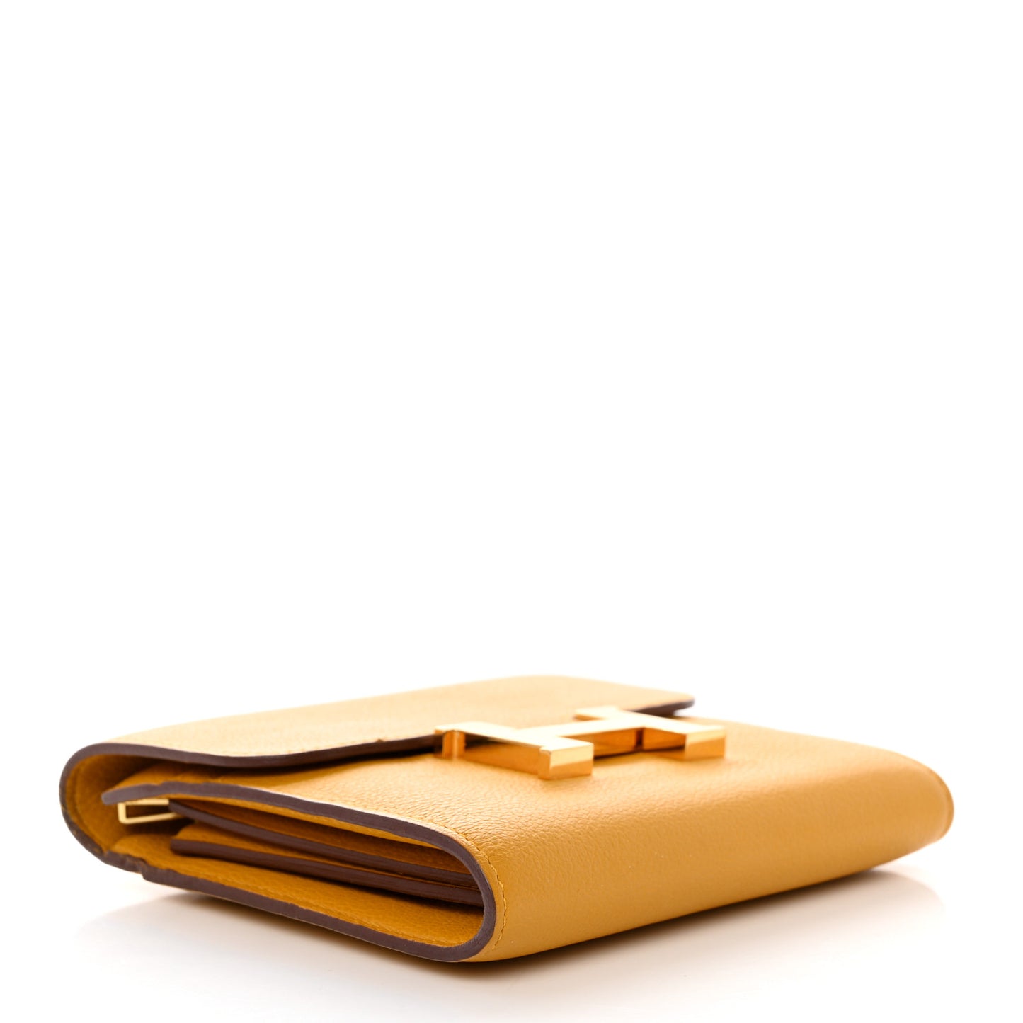 Evercolor Constance Compact Passant Wallet Jaune Ambre
