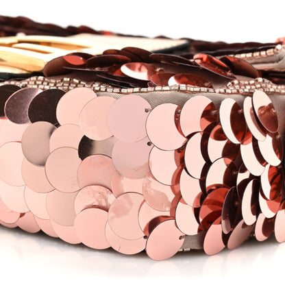 Fendi Satin Paillettes Catalan Mirror Mini Baguette 1997 Antico Rame 7 of 11