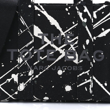 Marc Jacobs Canvas Splatter Mini The Tote Bag Black 8 of 11