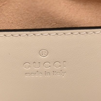 Gucci Calfskin Matelasse Small GG Marmont Chain Shoulder Bag  White 6 of 11