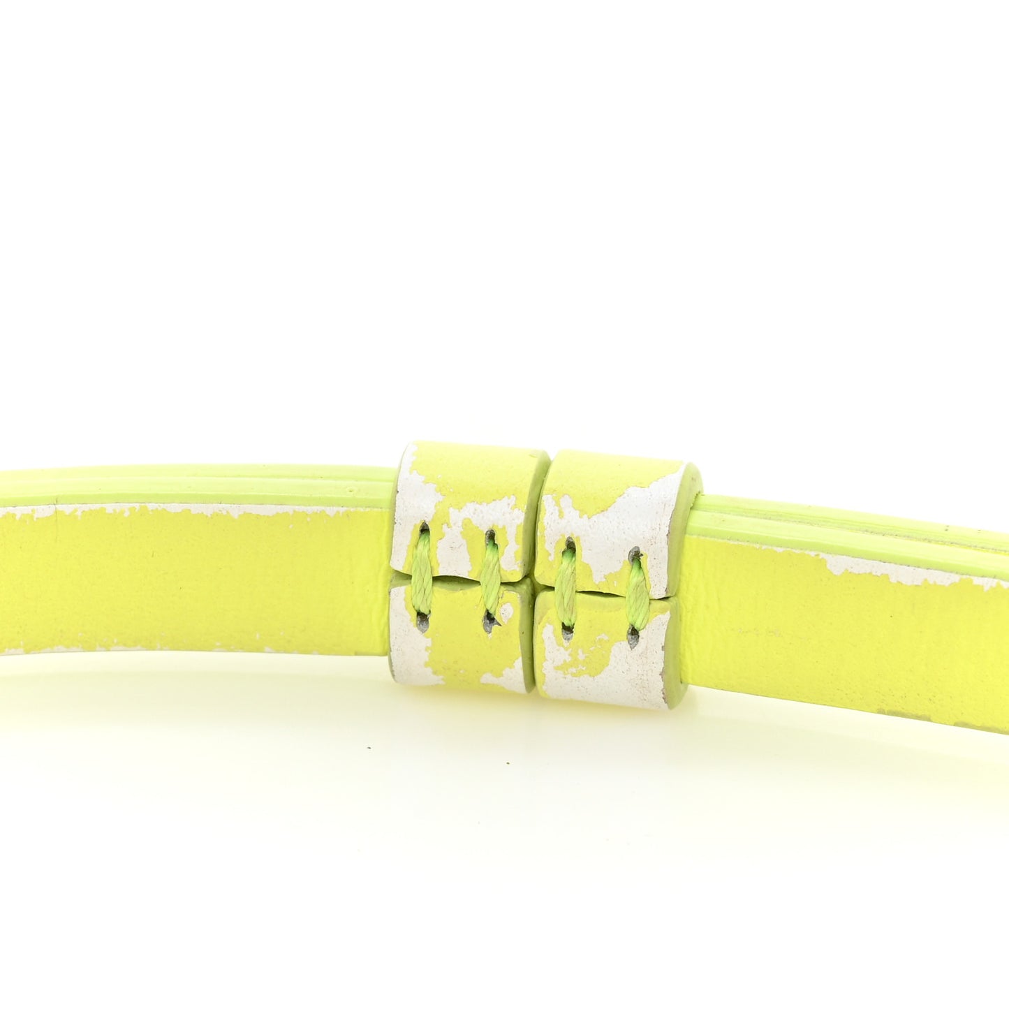 Smooth Calfskin Small Moon Cut Out Shoulder Bag Fluo Yellow