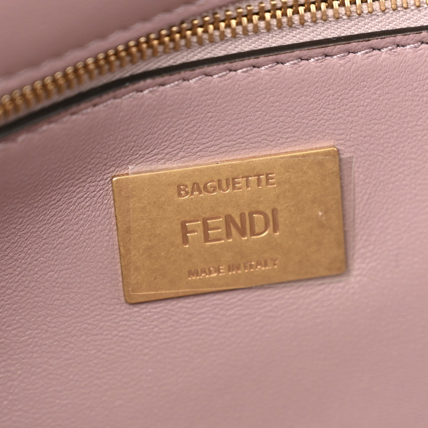 Nappa FF 1974 Embossed Baguette Mauve
