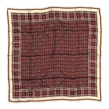 Gucci Silk Interlocking GG Rope Scarf Red Ivory 1 of 3