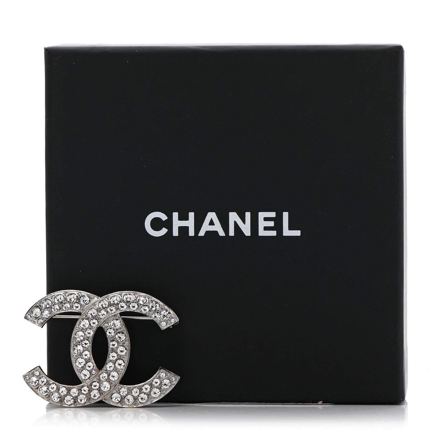 Crystal Palais Garnier CC Brooch Silver