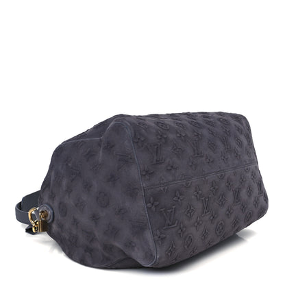 Louis Vuitton Suede Monogram Speedy P9 Bandouliere 40 Grey 4 of 14