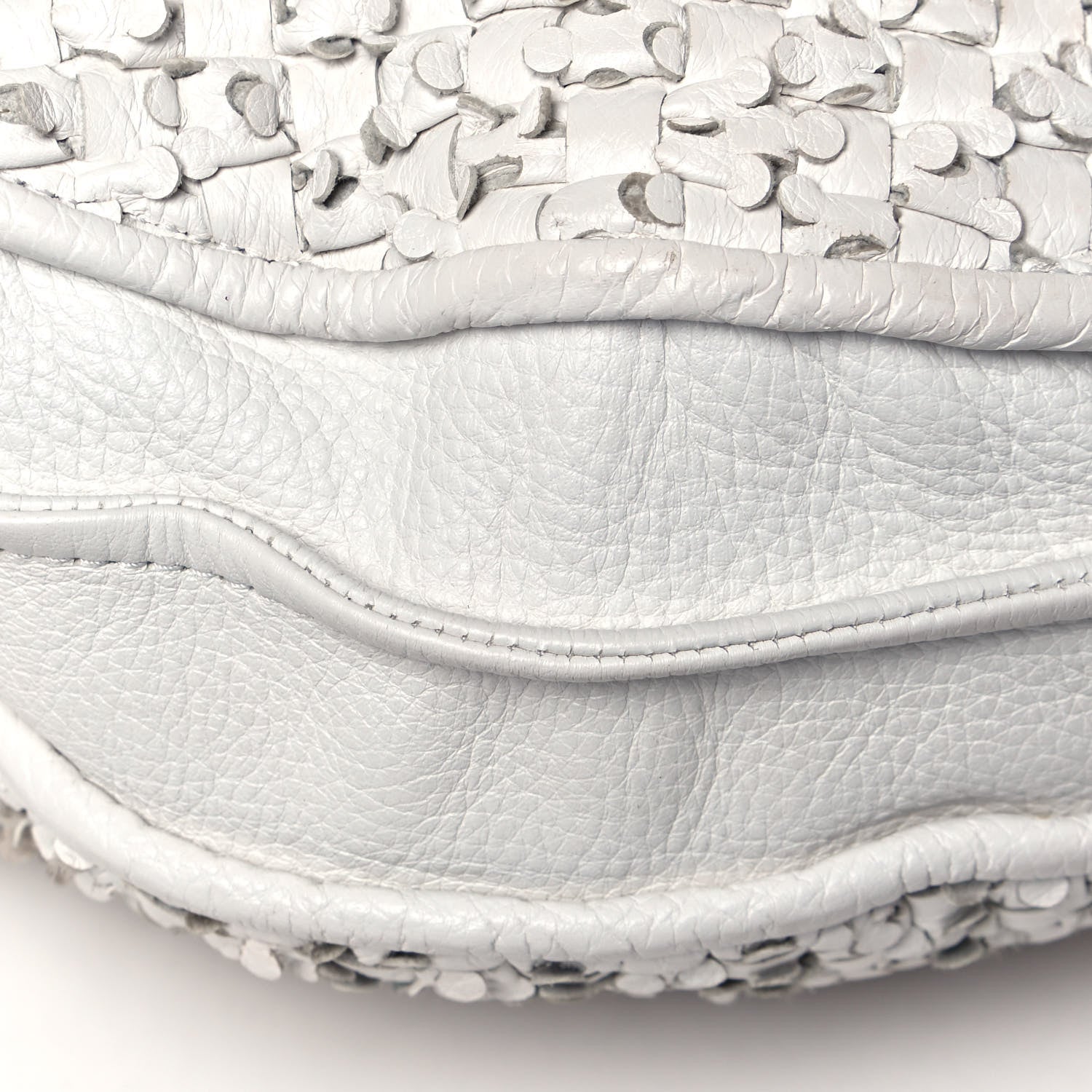 Bottega Veneta Nappa Intrecciato Large Loop Hobo White 11 of 16
