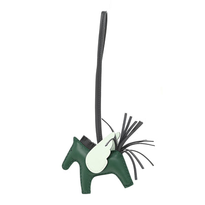 Hermes Milo Lambskin Grigri Rodeo Pegase Horse Bag Charm PM Vert Moyen Ardoise Vert Peppermint 1 of 5
