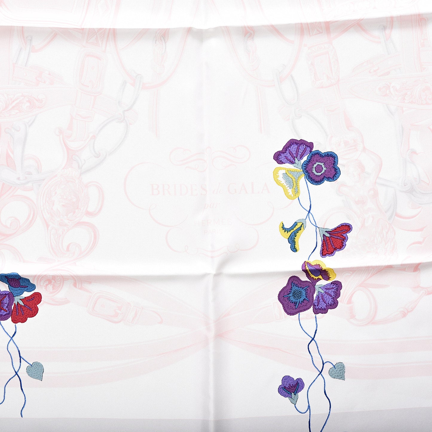 Silk Brides Fleuries Scarf 90