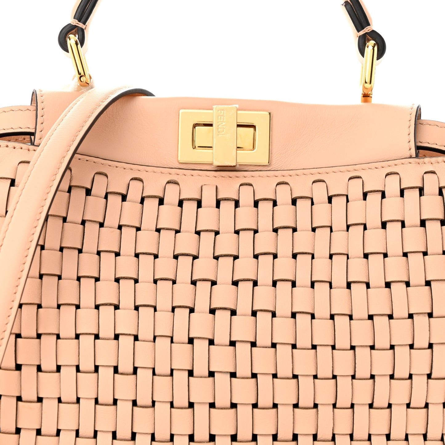 Vitello Grace Intreccio Mini Peekaboo Iconic Satchel Light Rose