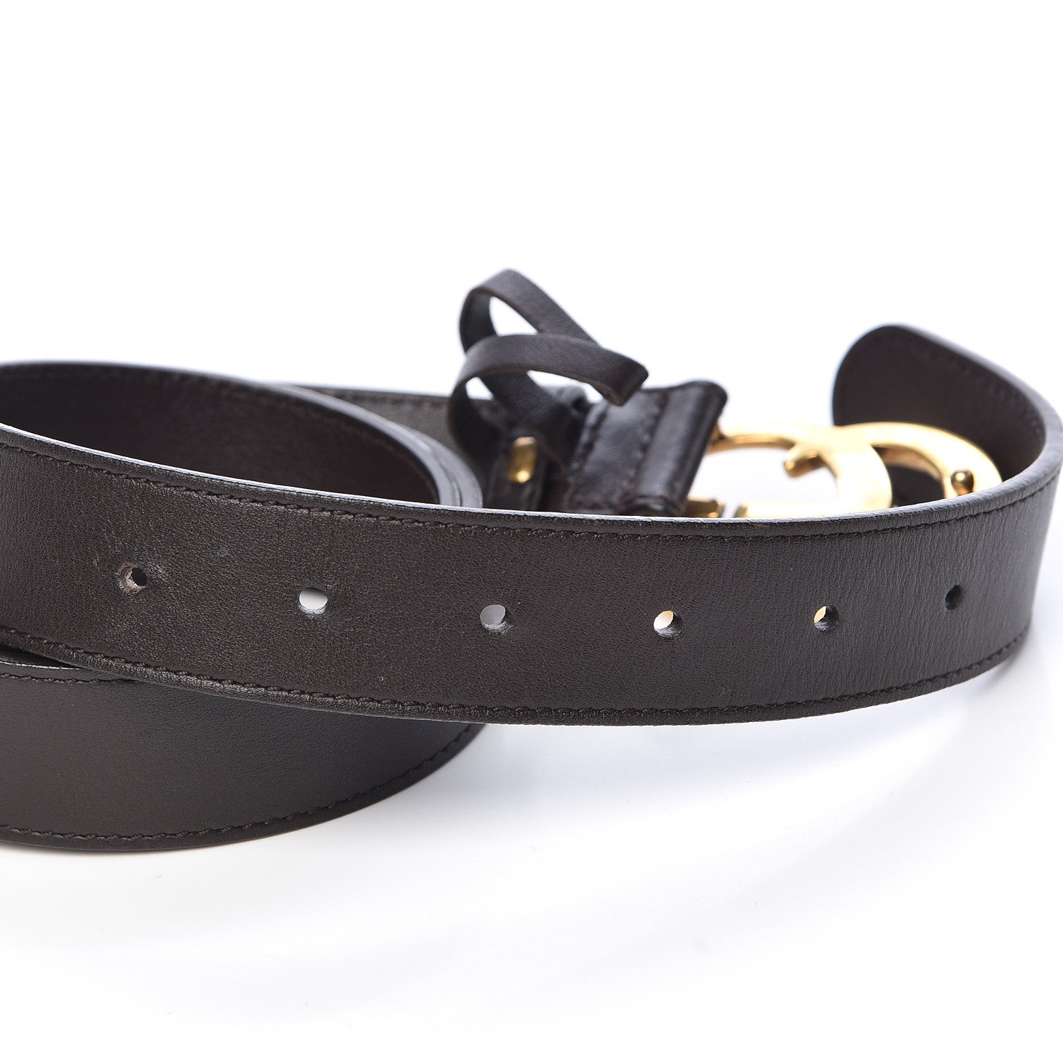 Gucci Moon Calfskin Double G 30mm Belt 90 36 Dark Cocoa 6 of 8