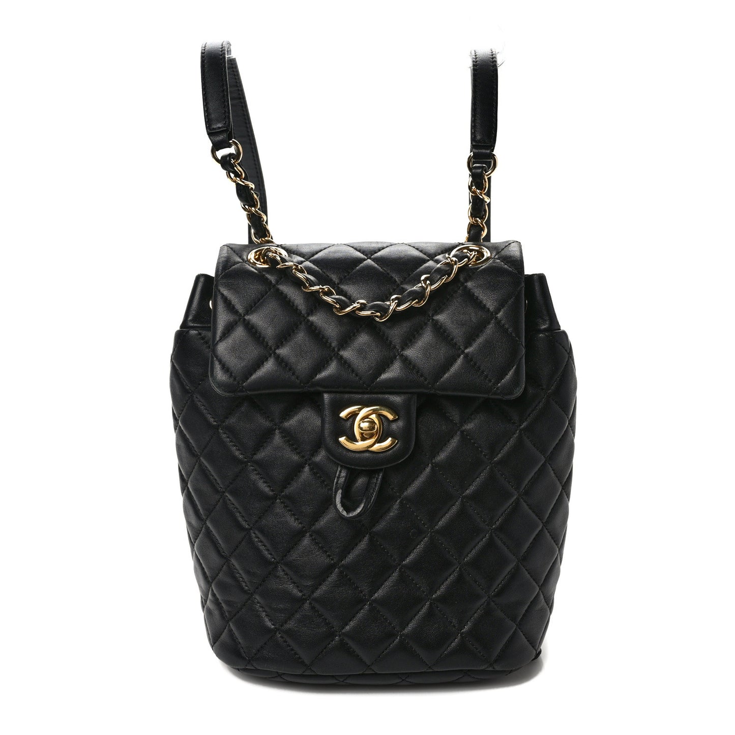 Lambskin Quilted Mini Urban Spirit Backpack Black