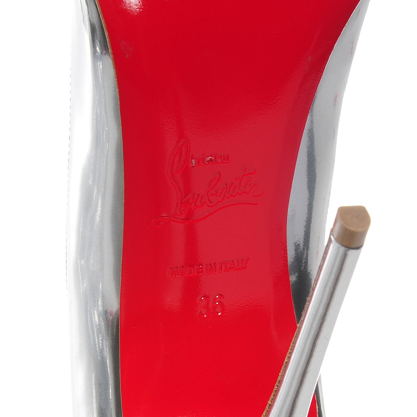Metallic Calfskin So Kate 120 Pumps 36 Silver