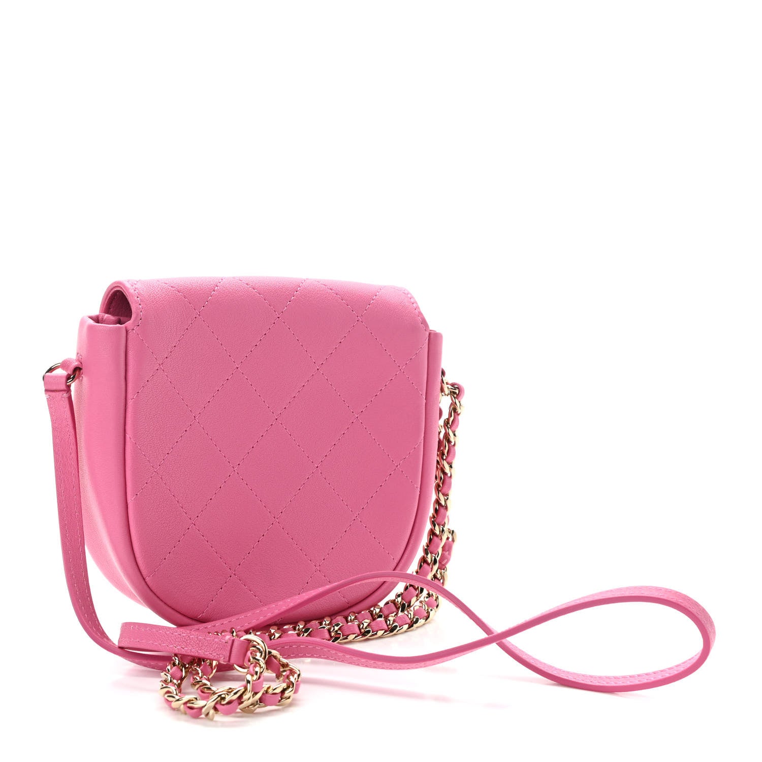 Chanel Goatskin Stitched Casual Trip Messenger Flap Pink 3 of 11