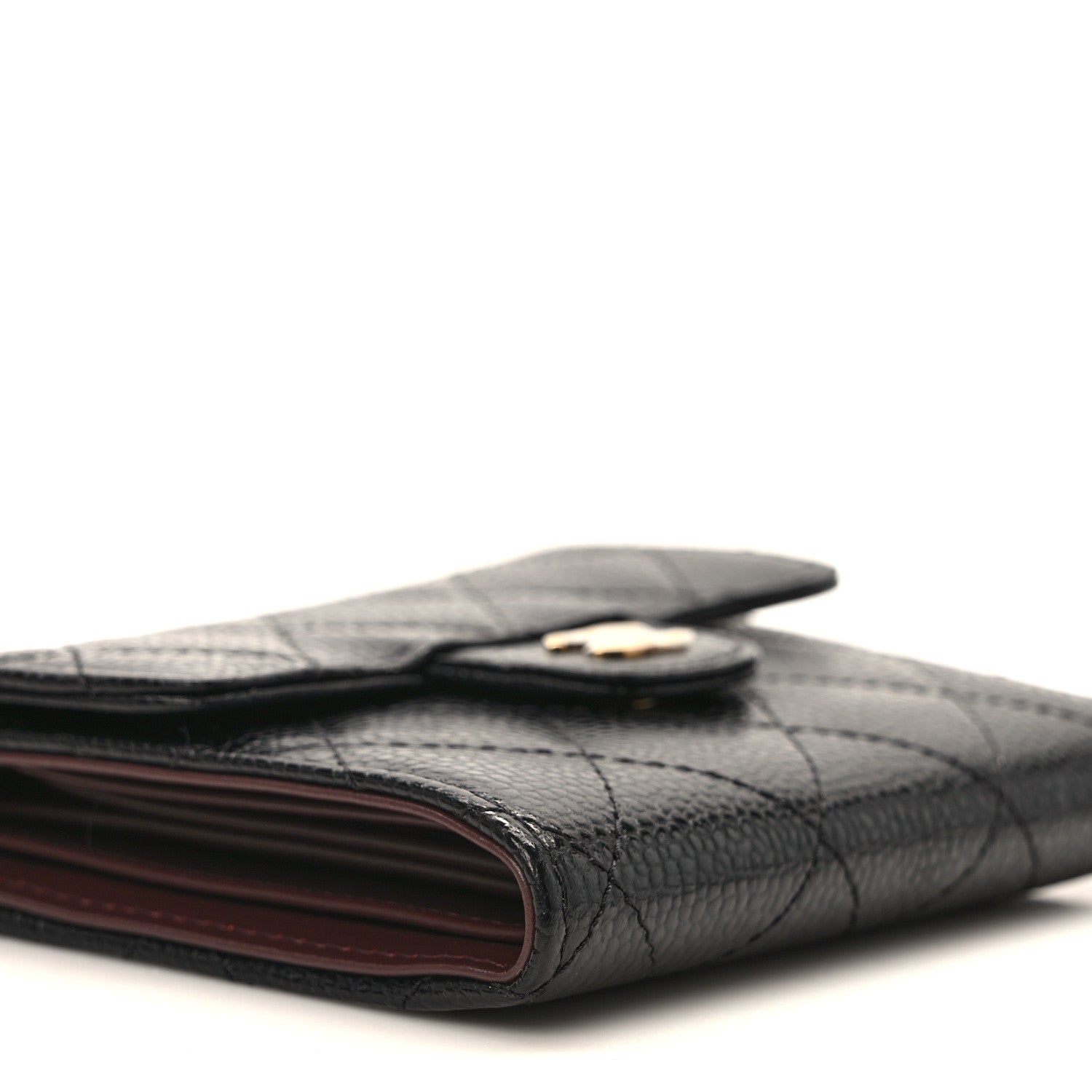 Chanel Caviar Quilted Compact Flap Wallet Black 7 of 9