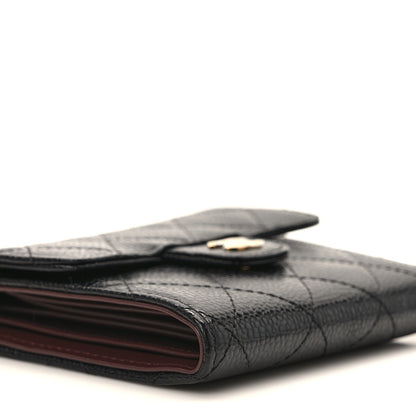 Chanel Caviar Quilted Compact Flap Wallet Black 7 of 9