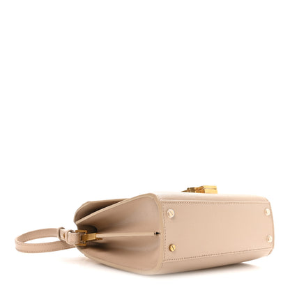 Saint Laurent Grain de Poudre Mini Classic Monogram Cassandra Top Handle Beige 4 of 11