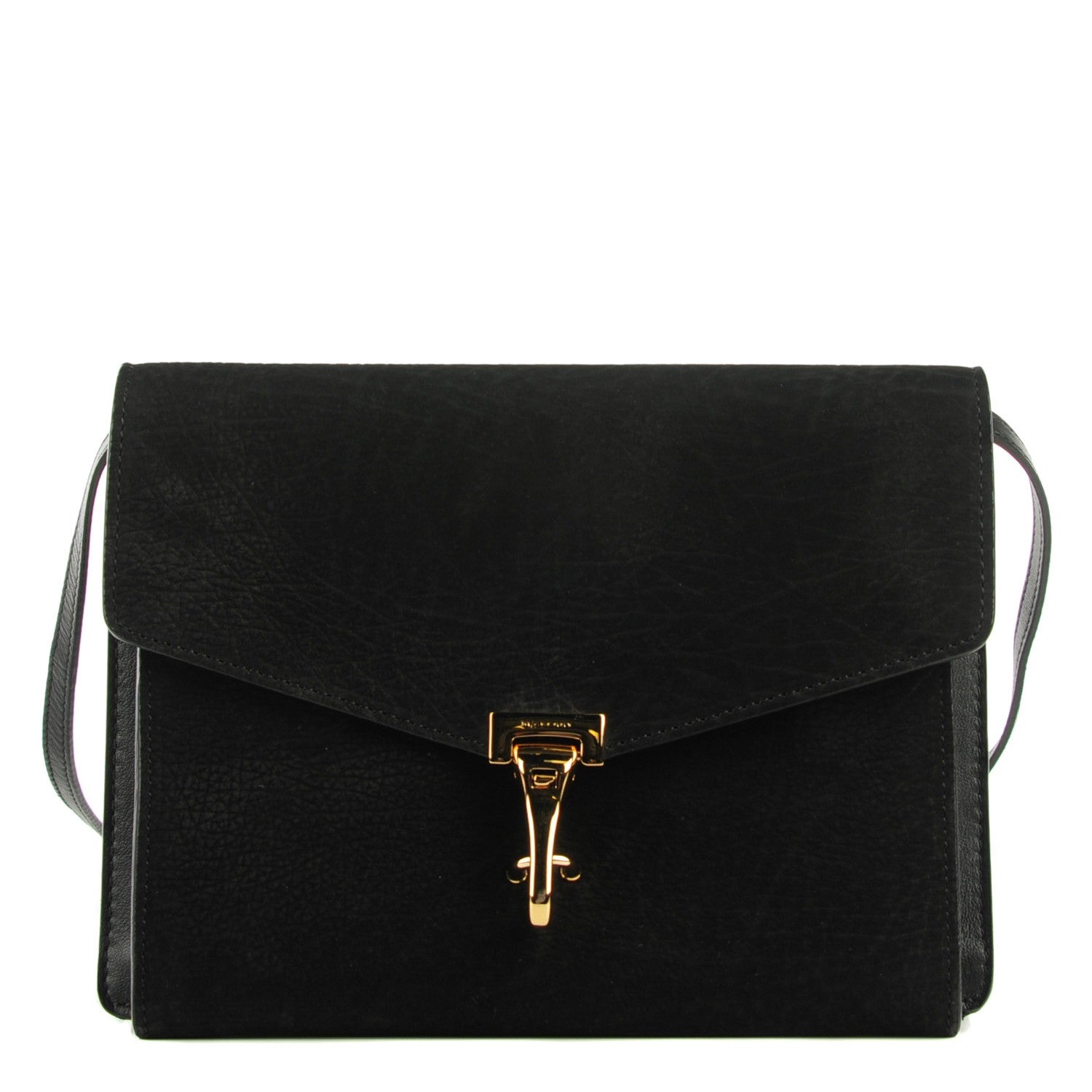 Burberry Grainy Nubuck Small Macken Crossbody Bag Black 1 of 8