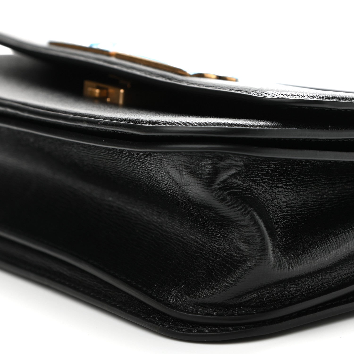 Balenciaga Calfskin Stripe Embossed Small Gossip Bag Black 8 of 9
