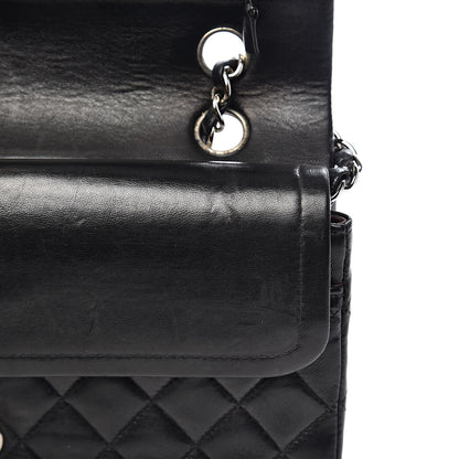 Chanel Lambskin Quilted Medium Double Flap Black 10 of 16