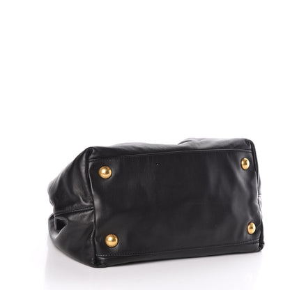 Prada Nappa Fiocco Bow Satchel Black Geranio 4 of 10