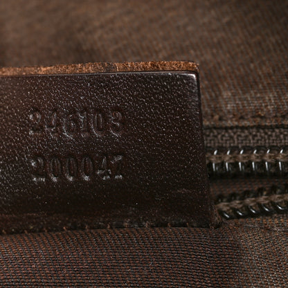 Gucci GG Supreme Monogram Medium Single Buckle Rucksack Backpack Beige Ebony Brown 6 of 16