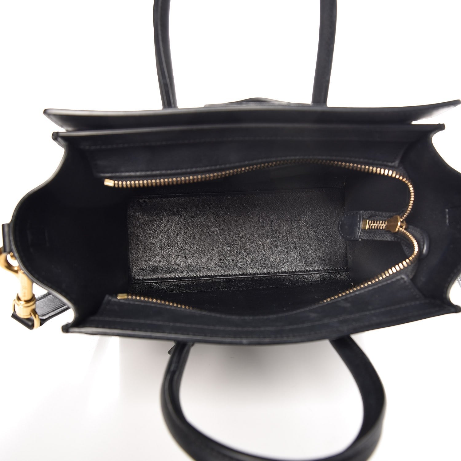Celine Smooth Calfskin Nano Luggage Black 5 of 10