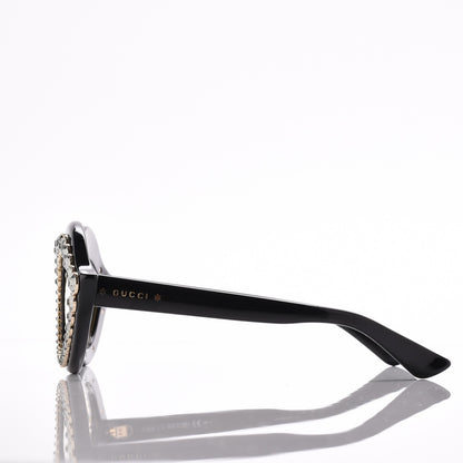 Gucci Acetate Crystal Studded Cat Eye Sunglasses GG3867/S Black 2 of 7