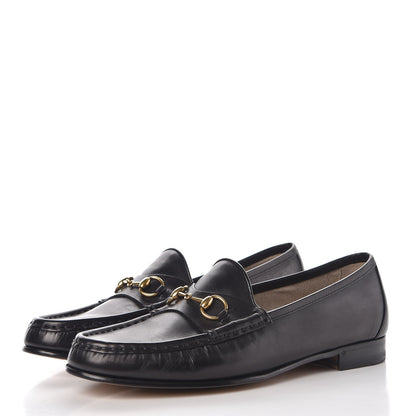 Gucci Calfskin Womens 1953 Horsebit Loafers 38.5 Black 3 of 9
