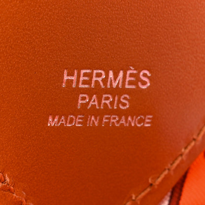 Hermes Silk Balusoie Vache Hunter La Promenade du Matin Bandana Bag Orange Poppy Fauve 6 of 9