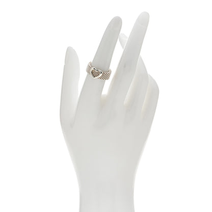 Tiffany Sterling Silver Somerset Mesh Heart Ring 50 5.5 2 of 4