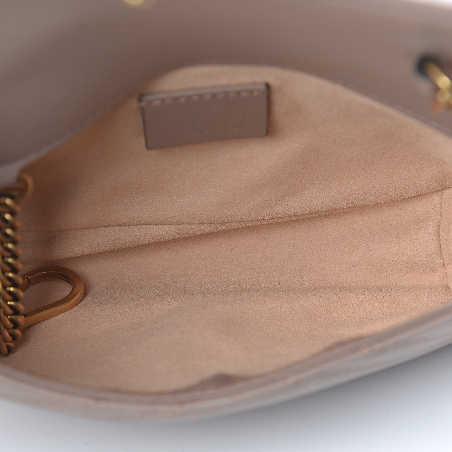 Calfskin Matelasse Super Mini GG Marmont Shoulder Bag Porcelain Rose