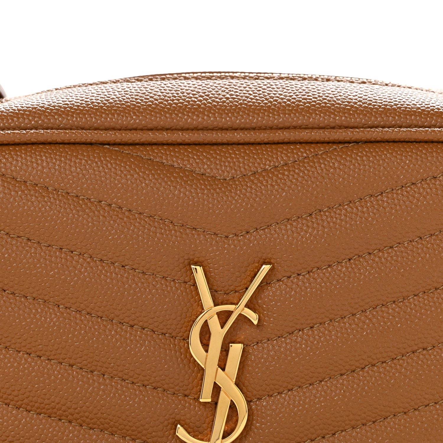 Saint Laurent Grain De Poudre Matelasse Monogram Mini Lou Camera Bag Dark Natural 8 of 11