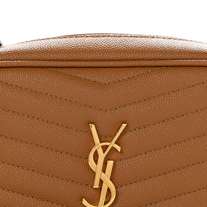 Saint Laurent Grain De Poudre Matelasse Monogram Mini Lou Camera Bag Dark Natural 8 of 11
