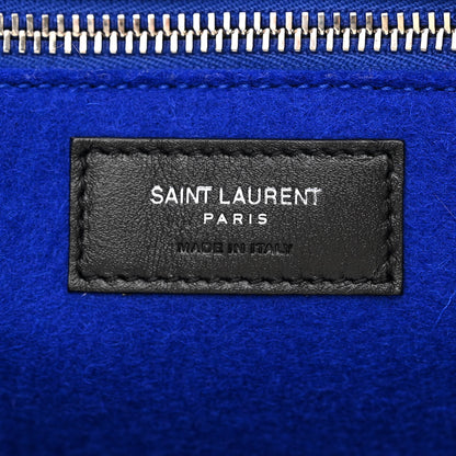 Saint Laurent Wool Rive Gauche Tote Blue 6 of 12