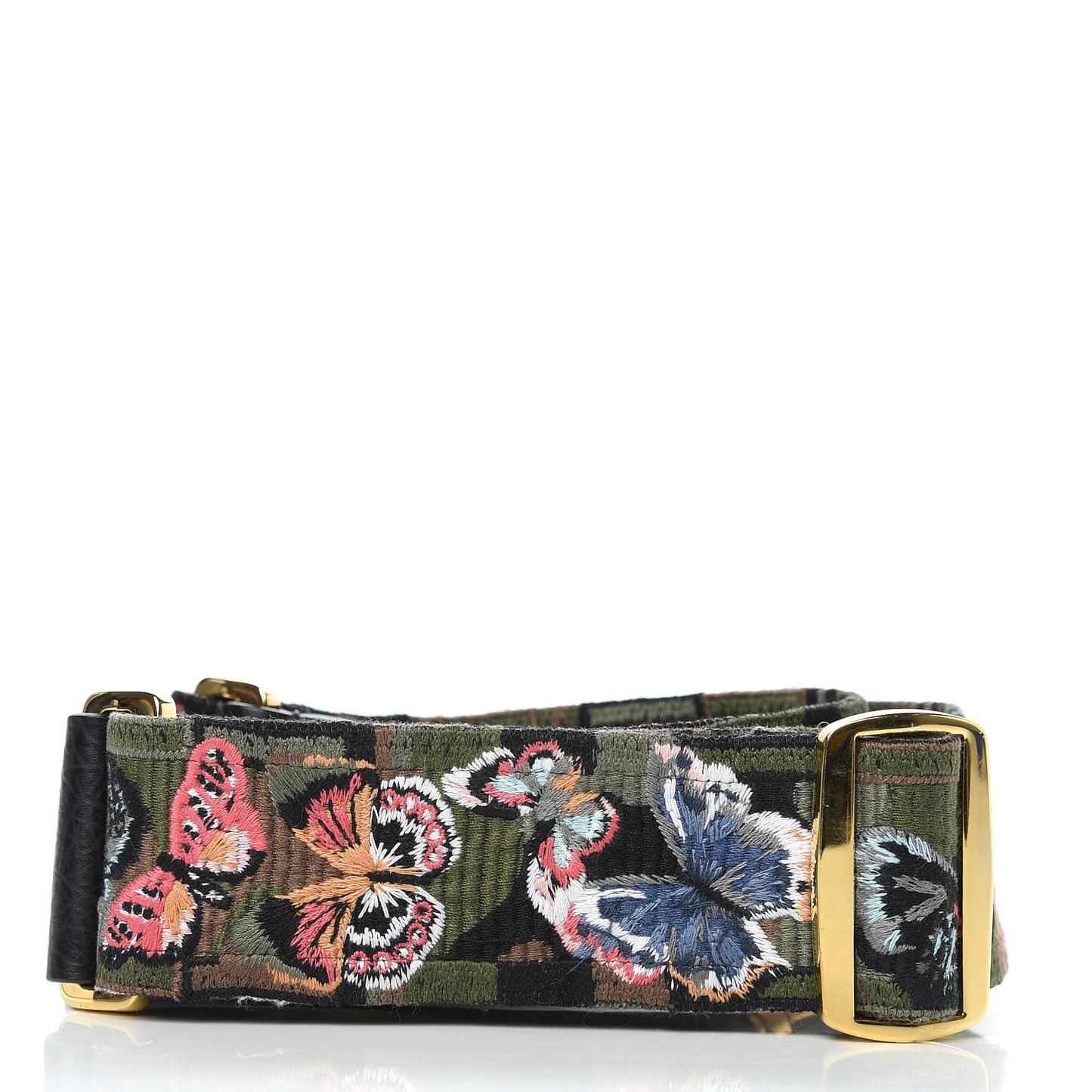 Canvas Camubutterfly Rockstud Guitar Strap Multicolor