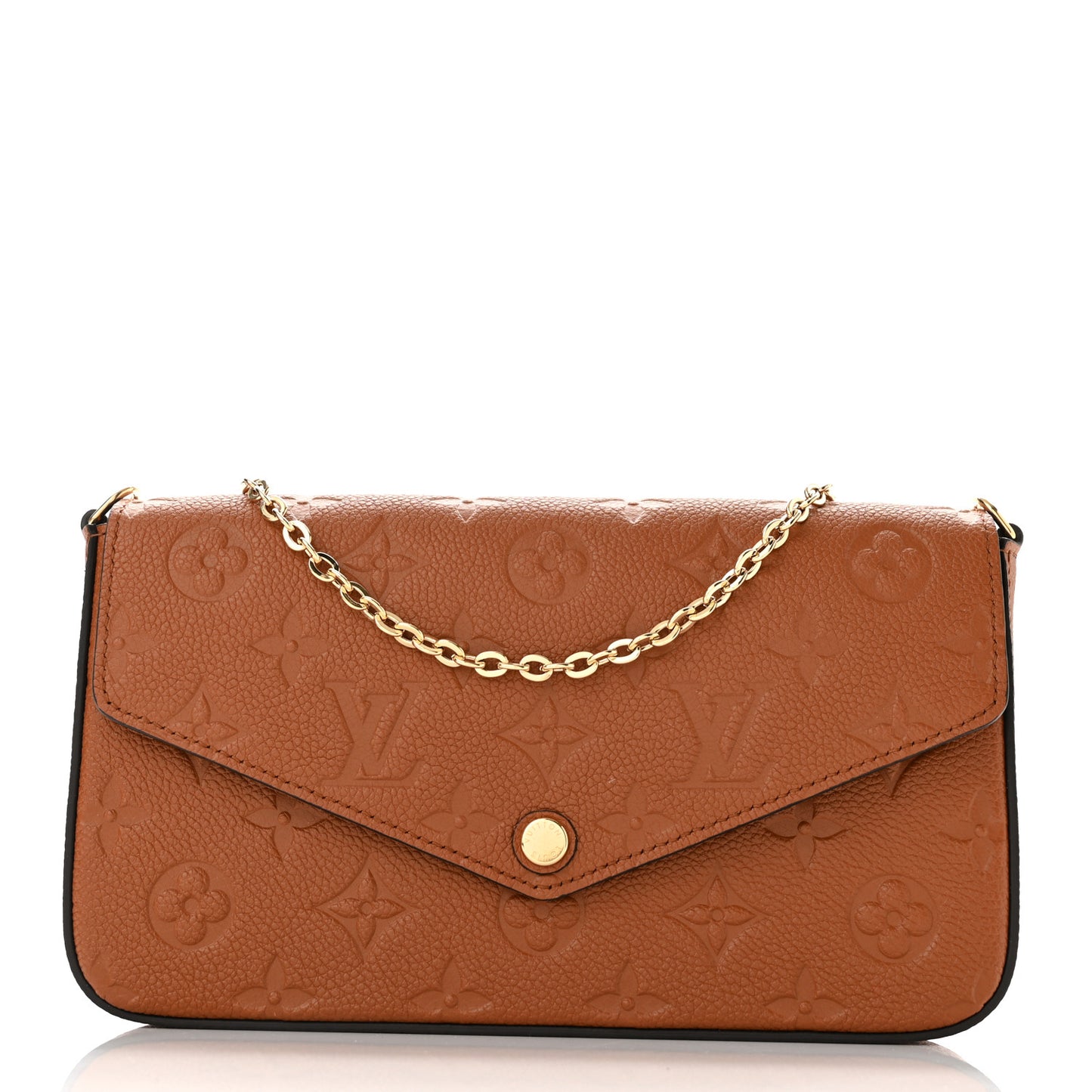 Empreinte Pochette Felicie Chain Wallet Cognac
