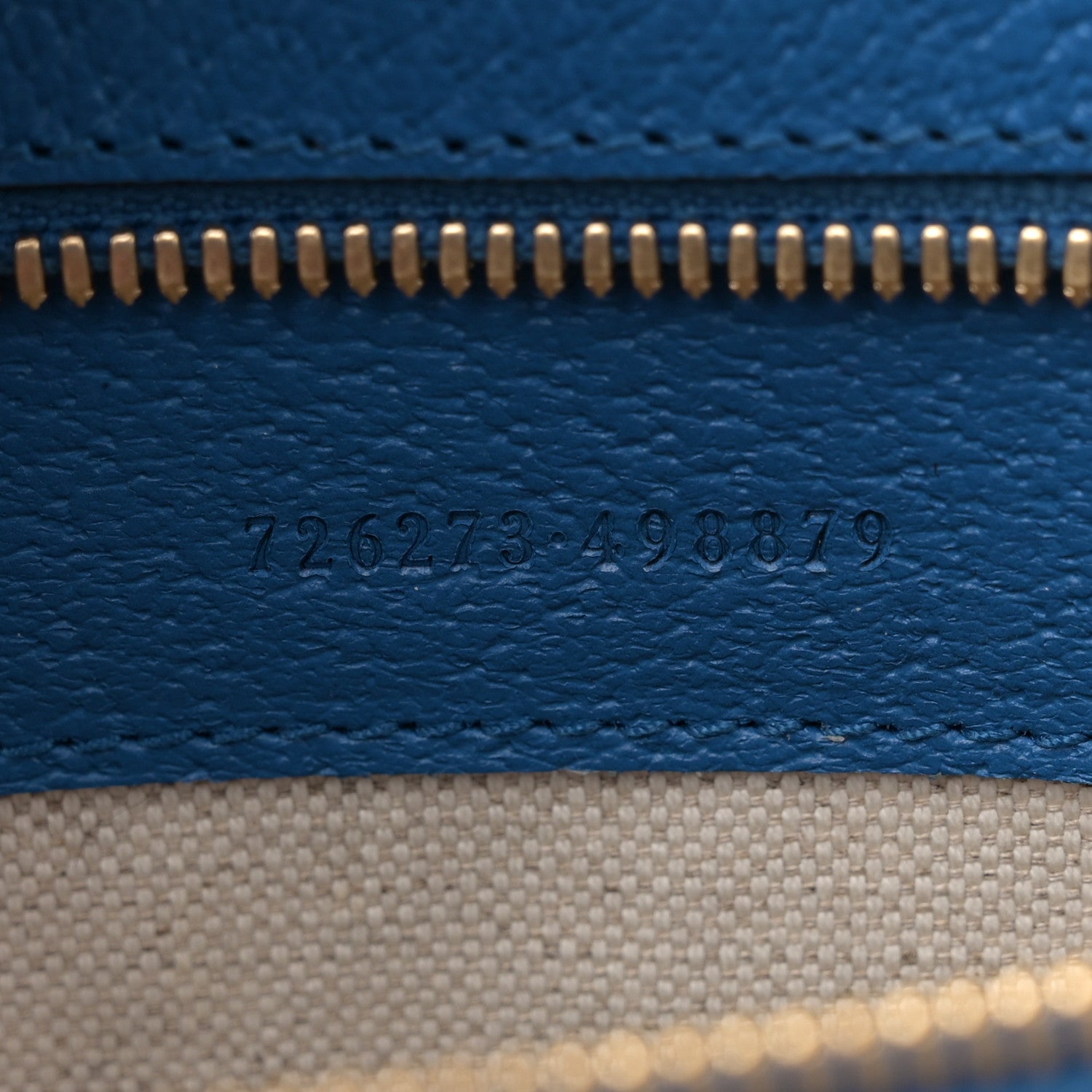 Gucci GG Supreme Monogram Mix Textured Dollar Calfskin Rhombus Inlay Large Tote Bag Beige Ebony Harvest Joy Blue 7 of 10