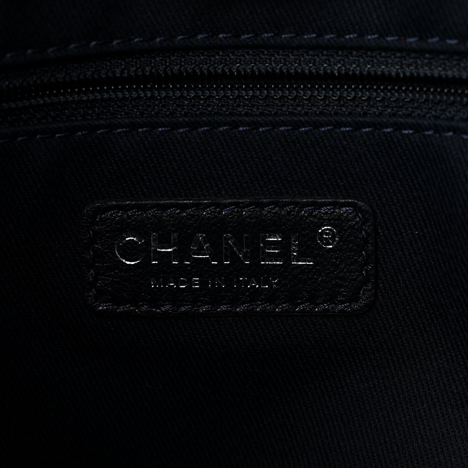Chanel Denim Small Deauville Tote Dark Blue 6 of 10