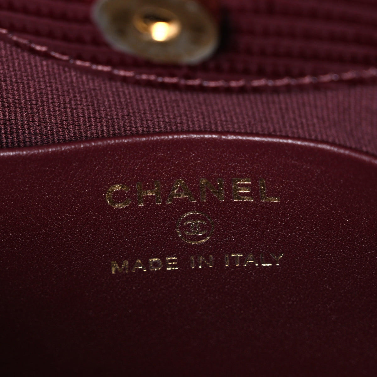 Lizard Embossed Calfskin Quilted Nano 31 Shopping Bag Burgundy