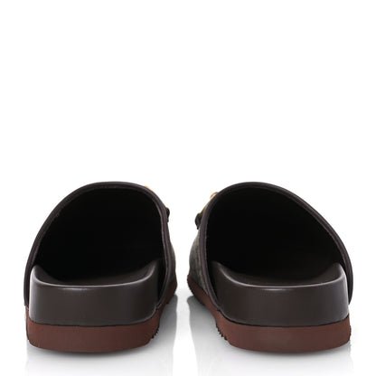 Gucci GG Supreme Monogram Miro Soft Calfskin Womens Horsebit Slippers 36 Beige Ebony New Acero 6 of 11