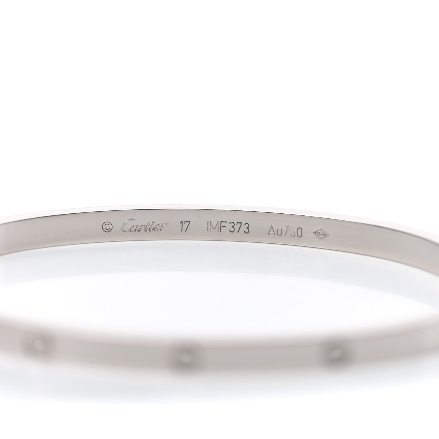 Cartier 18K White Gold Small LOVE Bracelet 17 4 of 4