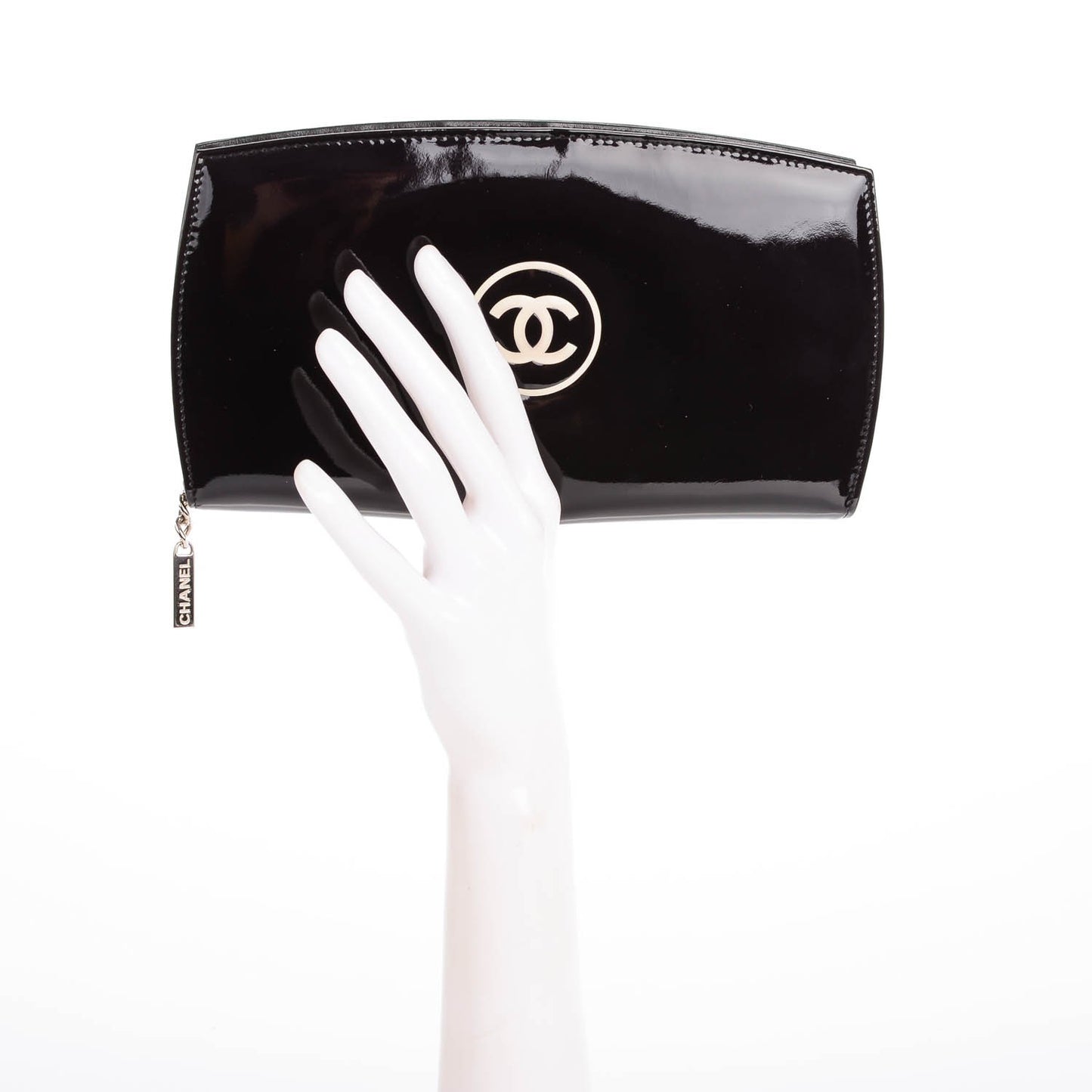 Patent Trousse Maquil Wallet Black