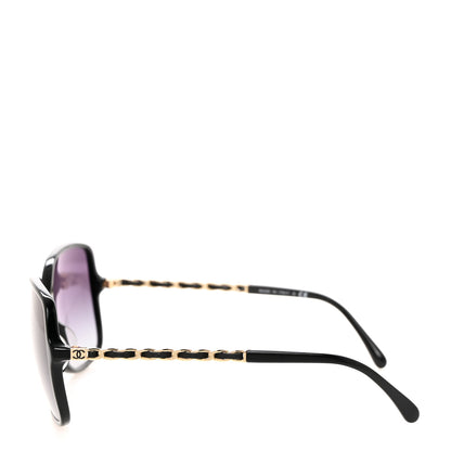 Chanel Lambskin Square Chain Sunglasses 5210-Q-A Black 3 of 6