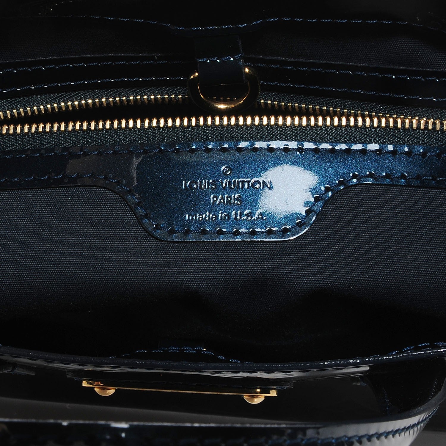 Louis Vuitton Vernis Wilshire PM Blue Nuit 5 of 9