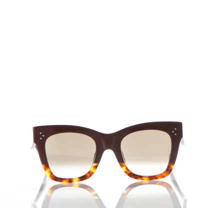 Celine Catherine Sunglasses CL 41098/F/S Burgundy Havana 2 of 7
