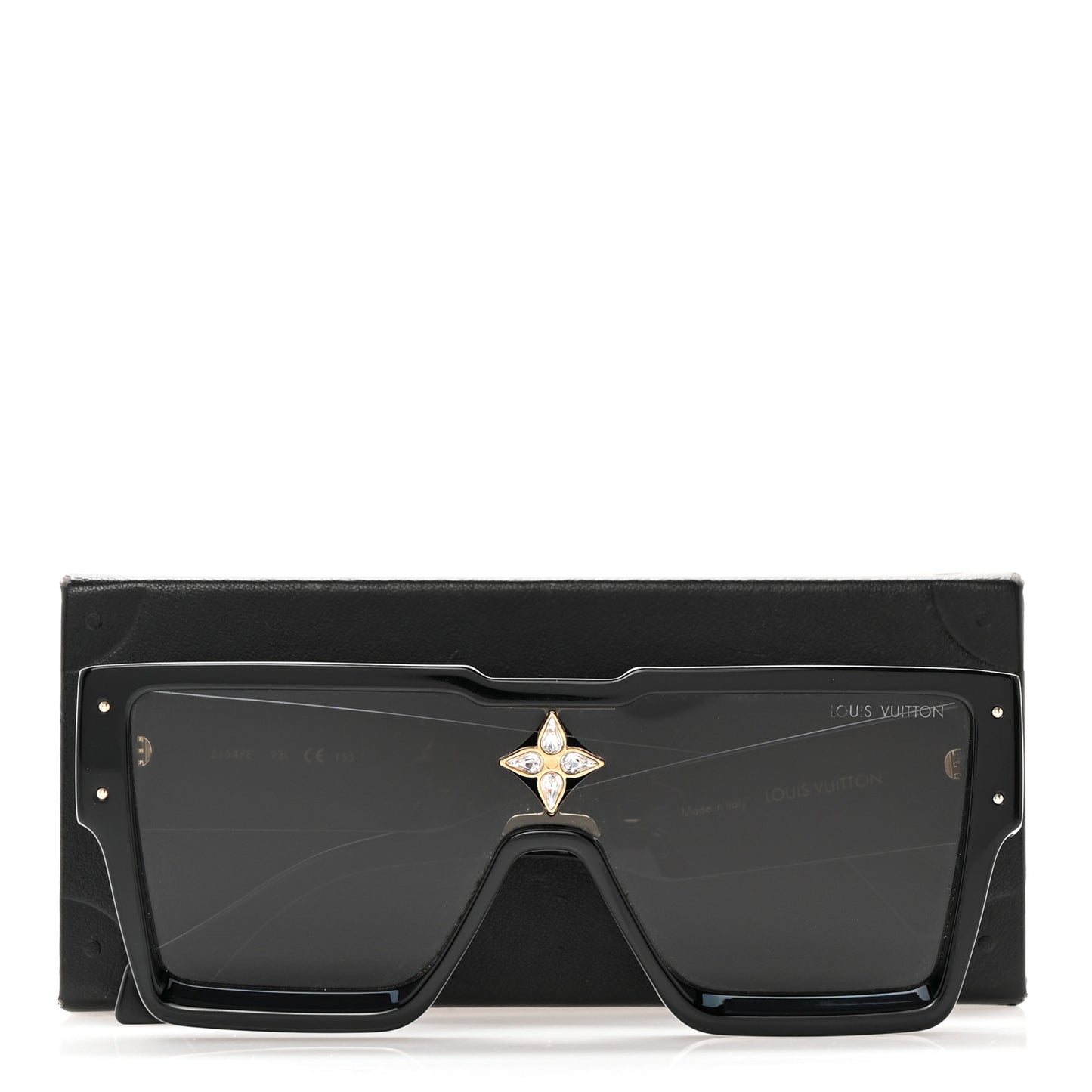Acetate Swarovski Crystal Cyclone Sunglasses Z1547E Black