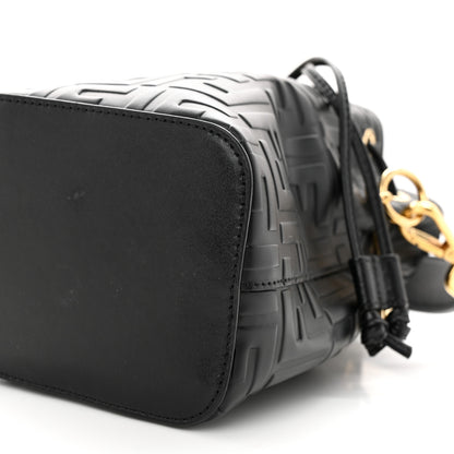 Fendi Vitello Liberty F is Fendi FF 1974 Embossed Mini Mon Tresor Bucket Bag Black 11 of 12