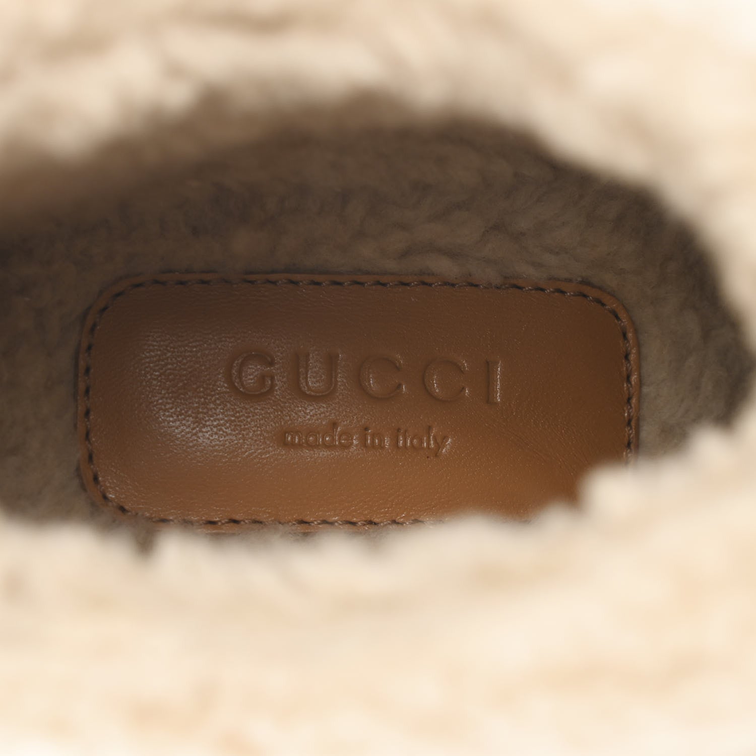 Gucci Rubber Wool Womens Crossy Ankle Boots 35 Mystic White Butterscotch 7 of 9