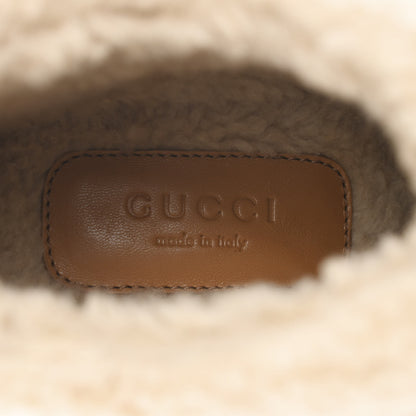 Gucci Rubber Wool Womens Crossy Ankle Boots 35 Mystic White Butterscotch 7 of 9