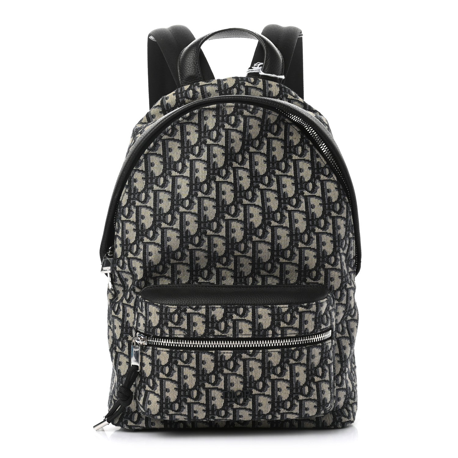 Christian Dior Oblique Calfskin Rider Backpack Beige Black 1 of 9